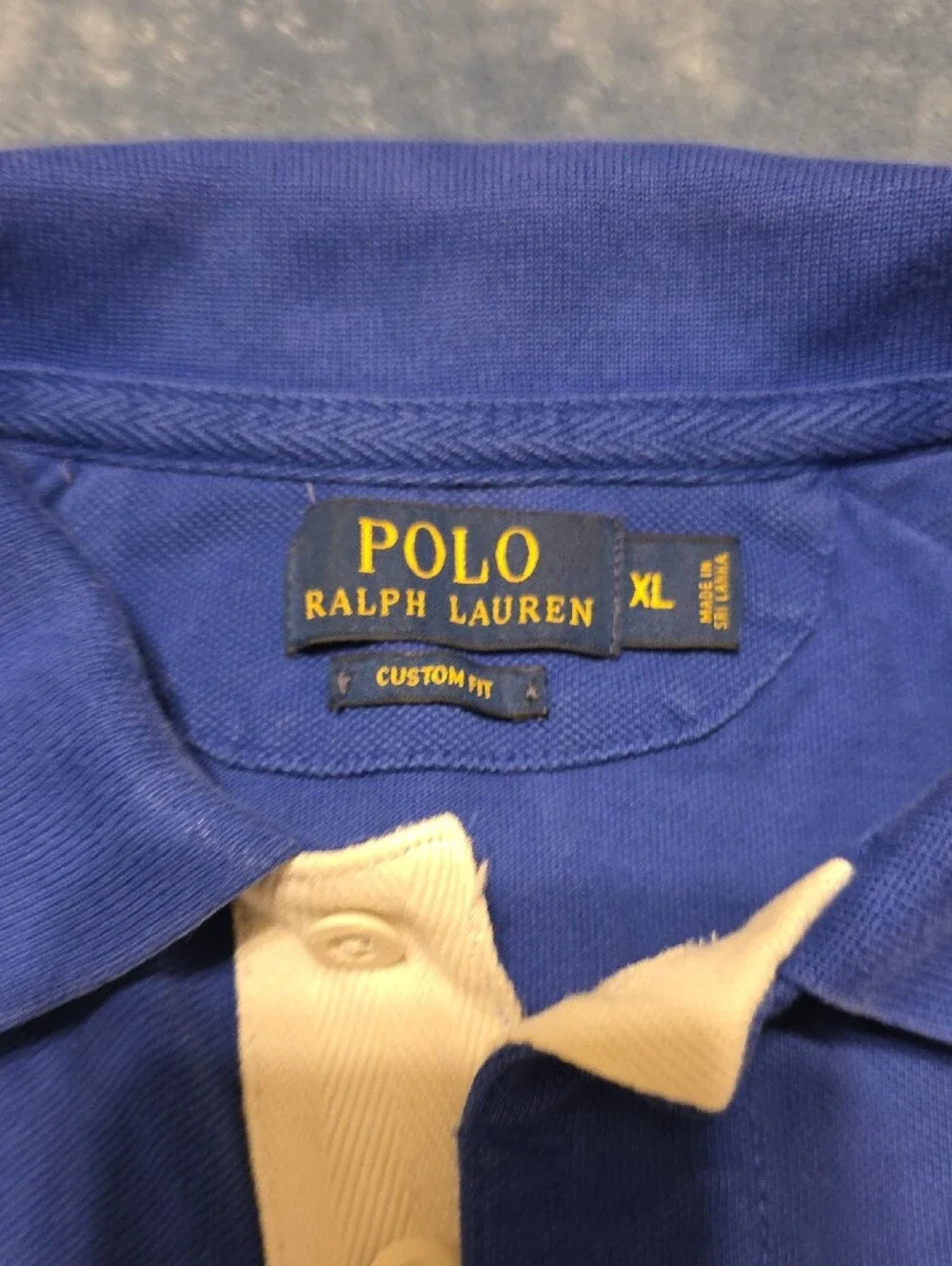 Polo by Ralph Lauren Royal Blue Short Sleeve Polo with Embroidered Patches
